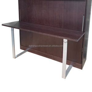 Ottima Soluzione <span class=keywords><strong>Letto</strong></span> a Scomparsa Moderno <span class=keywords><strong>Salvaspazio</strong></span> con Telaio in Acciaio, Design a Parete Pieghevole, Scrivania Integrata e Pannelli in Compensato - Facile da Montare - Product Image 6