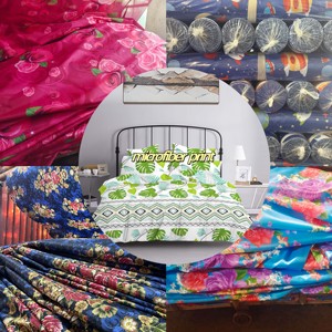 Pengfei nhà máy trực tiếp bán in tấm ga trải giường sợi nhỏ vải 100% polyester - Product Image 1