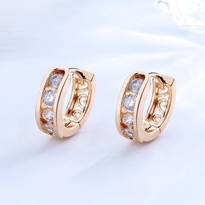 Custom <strong>Cheap</strong> <strong>Jewelry</strong> Manufacture <strong>Supplies</strong> Delicate Cubic Zirconia Mini Ear huggies Earrings for Women - Product Image 5