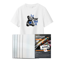 Kertas Transfer Panas untuk Kaos, Vinyl Transfer Panas yang Dapat Dicetak untuk Printer Inkjet, Transfer Setrika untuk Kain Terang & Putih