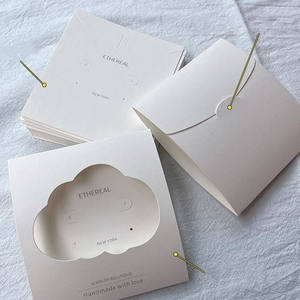 Custom Luxury Display Card <strong>Mini</strong> Small Necklace Card Paper Holder Pocket Paper <strong>Envelope</strong> With Window - Product Image 1