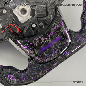 พวงมาลัย A90ไฟเบอร์คาร์บอนปลอมแปลงสีม่วงพร้อมจอแสดงผล LED rpm สำหรับ Toyota GR Supra Coupe A91 2.0 2018-2026 - Product Image 5