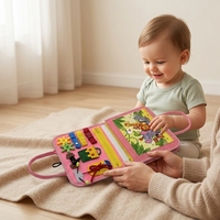 Livre d'activités Montessori personnalisable en feutre, livre silencieux, livre d'apprentissage sensoriel pour bébé, livres à autocollants magiques réutilisables, jouet pour enfants