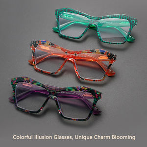 Duqiao, venta al por mayor, <span class=keywords><strong>gafas</strong></span> Retro, placa gruesa, modelo <span class=keywords><strong>de</strong></span> comercio exterior, Europa, Estados Unidos, incluye <span class=keywords><strong>gafas</strong></span> <span class=keywords><strong>de</strong></span> primer plano - Product Image 4