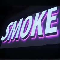 Enseigne commerciale extérieure DakeSign en acier inoxydable avec lettres en acrylique rétroéclairées 3D LED, vente en gros d'enseignes pour magasins, IP65
