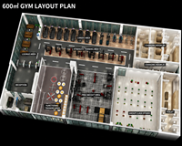 Équipement de musculation commercial MRD 600 m², ensemble complet de machines à charges libres pour l'entraînement de force, réglables, en acier de haute qualité pour la musculation