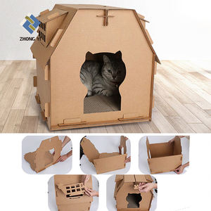 Casa de juegos para gatos personalizada, rascador de cartón para gatos, casa de juegos para gatos de cartón - Product Image 6