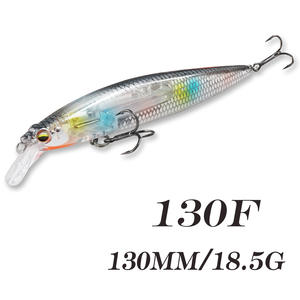 130mm 18.5g Surface flottante méné longue coulée appât dur lame <span class=keywords><strong>Flash</strong></span> Wobbler FishingJerk appât leurre bar de mer leurre - Product Image 3