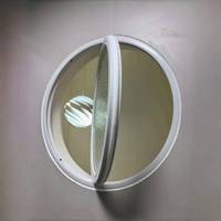 Ventana de vidrio de arte personalizado moderno Ventana de arco circular Eje central Rotación Peep-Proof Ático Paisaje Luna Ventana Aluminio Fijo