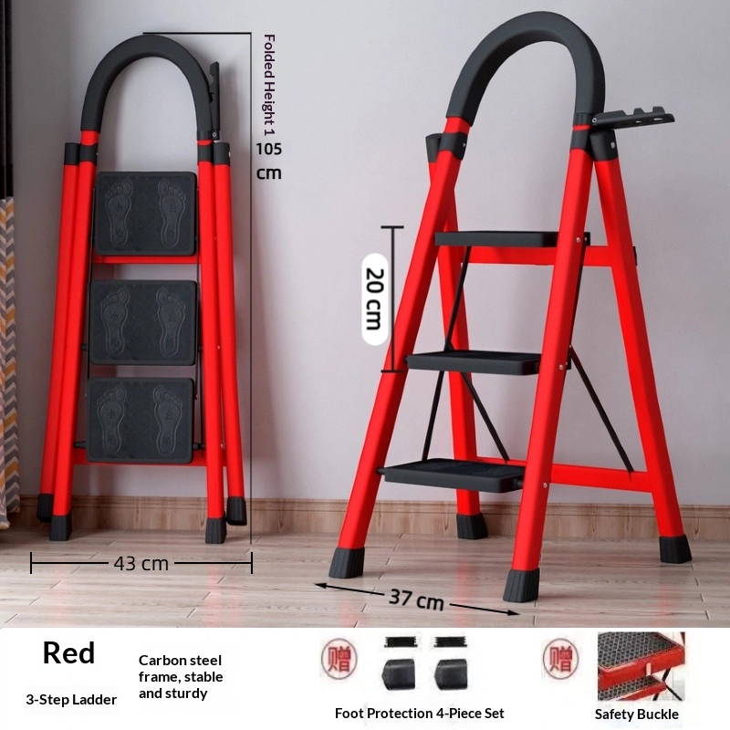 (Hebilla a presión Seiko) Escalera roja con pasamanos de 3 peldaños