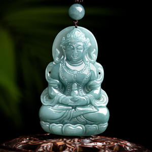 หยกธรรมชาติสีน้ำเงินหยกน้ำจืด จี้พระโพธิสัตว์กวนอิม เครื่องประดับคุณภาพสูงสำหรับผู้ชายและผู้หญิง หยกขายส่ง GY18 - Product Image 2