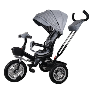 Kids Tricycle <strong>with</strong> Adjustable Canopy and <strong>Parental</strong> <strong>Handle</strong> Foldable Toddler <strong>Trike</strong> <strong>with</strong> PU Wheels for Indoor and Outdoor Activities - Product Image 4