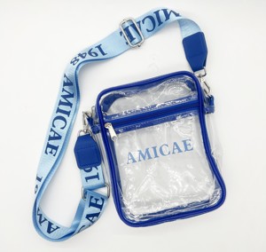 New 22.5X18X2.5 cm Zeta Phi Beta Sorority <strong>Clear</strong> Crossbody Bag Akaa Women's Messenger Bags <strong>Handbags</strong> - Product Image 4