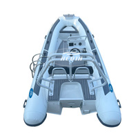 Bateau pneumatique semi-rigide Hedia 16 pieds (4,8 m) en aluminium avec coque rigide en Hypalon, tube gonflable 480 et moteur hors-bord à vendre