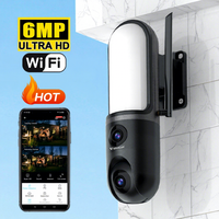 Vstarcam FC4 6MP HD Caméra de sécurité étanche à double objectif Pan-Tilt CMOS IP Option pour applique murale Projecteur Mémoire Stockage en nuage