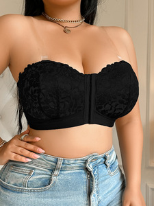 <span class=keywords><strong>Soutien</strong></span>-<span class=keywords><strong>gorge</strong></span> à boucle avant très populaire <span class=keywords><strong>pour</strong></span> femme, en maille ajourée, avec <span class=keywords><strong>bretelles</strong></span> <span class=keywords><strong>invisibles</strong></span>, lingerie sexy en dentelle brodée de fleurs - Product Image 4
