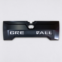 Panneau de garniture de hayon noir brillant avec inscription GREATWALL pour GWM Poer Cannon Pickup, vente directe d'usine