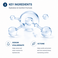 Sérum Ampoule Visage à l'Acide Hyaluronique pour Peaux Sèches/Sensibles – Soin Réparateur et Hydratant pour le Nez et les Lèvres