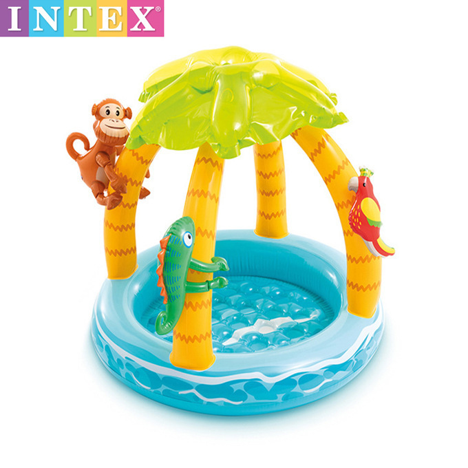 Piscina para bebés estilo isla tropical