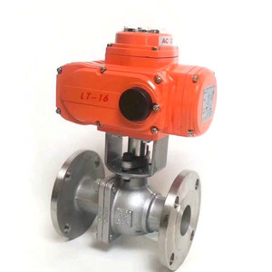 Válvula de bola flotante con brida 304 DN25-DN80 a prueba de explosiones e impermeable de acero fundido Q941F-16 AC220V/AC380V para control de gas y petróleo Q941F-16 Elect - Product Image 3
