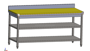 Mesa de Trabajo de Polietileno de Alta Resistencia para Cocina con Tabla de Cortar de Plástico Integrada y Encimera Reforzada - Product Image 4