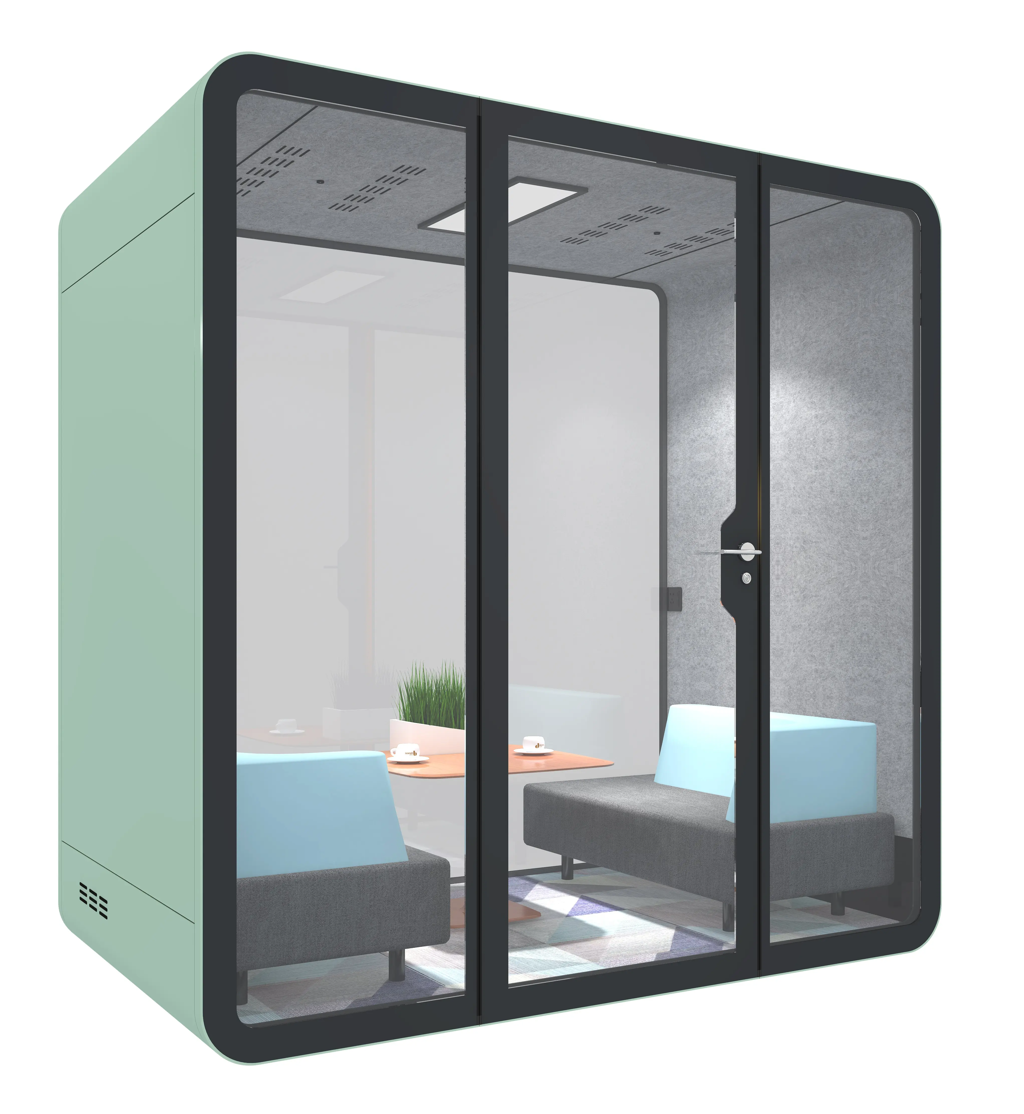 Room Professional Soundproof Studio Meeting Room Soundproof Booth 6 Person Work Soundproof Acoustic Pod Office Recording Booth