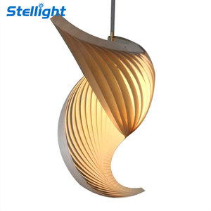 Lustre en <span class=keywords><strong>bois</strong></span> en spirale LED élégant, pour la maison, le bureau, forme ovale créative, éclairage d'escalier, décoration pour le salon, les hôtels - Product Image 6