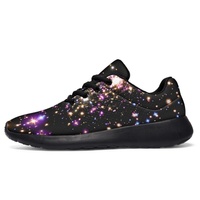 Chaussures de sport en gros d'usine, baskets personnalisées imprimées Starlight, chaussures de marche décontractées légères pour femmes