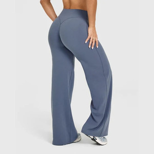 Pantaloni NCLAGEN a Gamba Dritta in Tessuto Ultra Morbido, Pantaloni da Yoga a Vita Media per <span class=keywords><strong>Donna</strong></span>, Sensazione Nuda per Palestra, Pilates, Corsa e Sport - Product Image 3