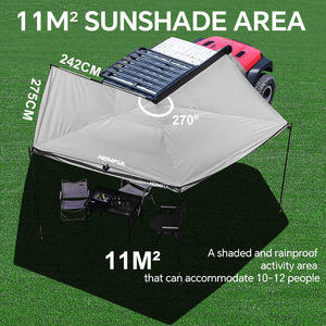 HOMFUL Tente d'extérieur en aluminium à <span class=keywords><strong>270</strong></span> degrés pour voiture Tente rétractable UV30 + pour voiture de camp - Product Image 5