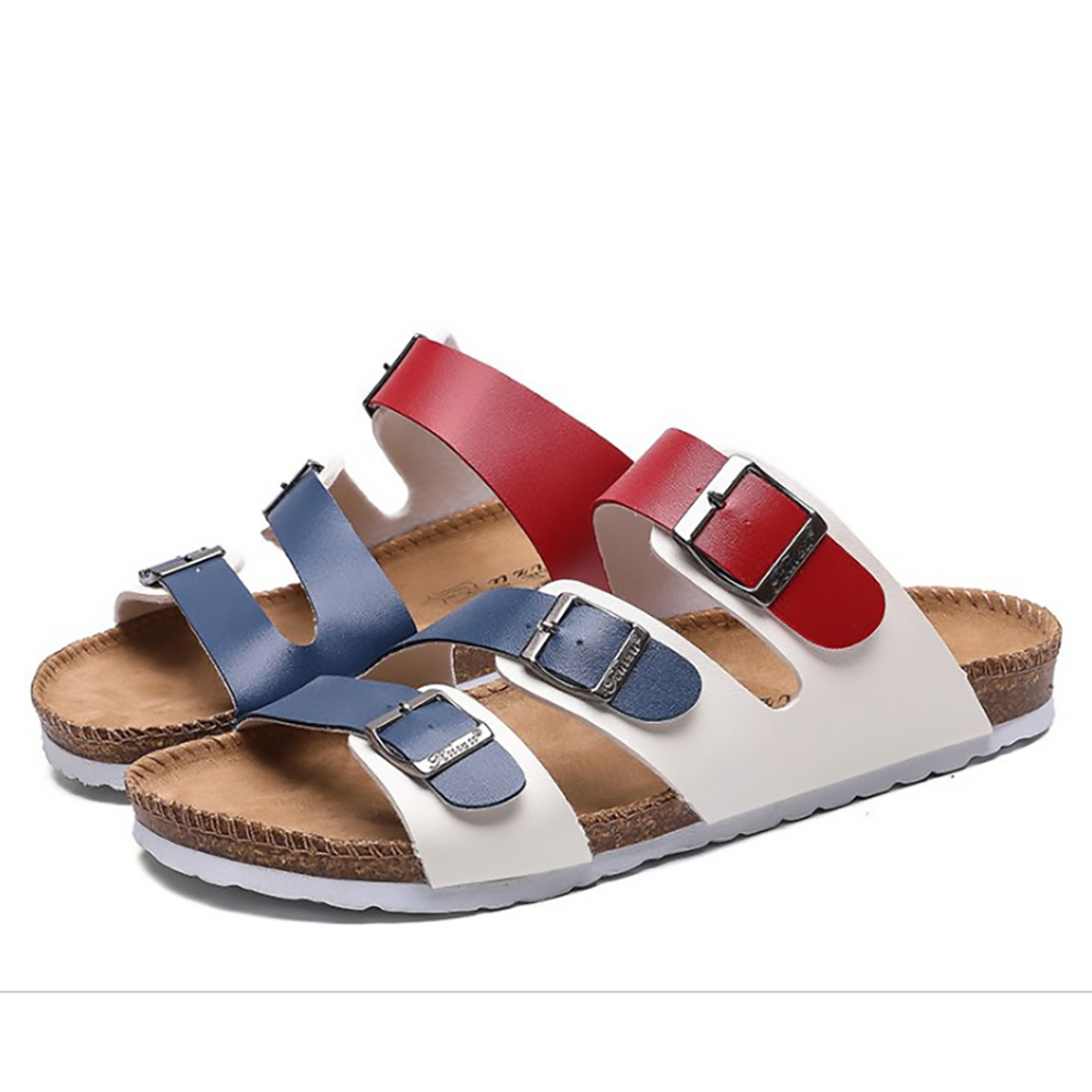 Doppia fibbia rossa e blu