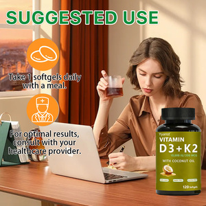 Cápsulas de Gel Suave Multivitamínicas para Adultos OEM/ODM con Vitamina D3+K2 y Aceite de Coco para la Salud Ósea y el Apoyo Inmunológico, 120 Cápsulas/Botella - Product Image 5