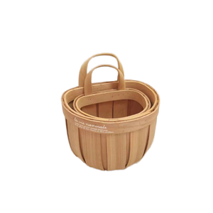 Cesta de almacenamiento de astillas de madera Chiki, cesta tejida de ajo y jengibre para cocina, caja de cebollín colgante pequeña, cesta de bambú de ratán para colgar en la pared - Product Image 1