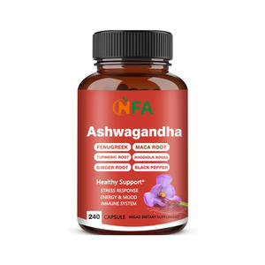 Cápsulas de Ashwagandha OEM ODM con Cúrcuma y Curcumina, Aumentan la Energía y la Respuesta al Estrés, Vitaminas - Product Image 1
