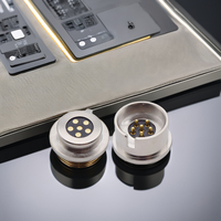 Connecteur magnétique à ressort rond en cuivre CZX, 6 broches mâle/femelle, boîtier en laiton, adaptateur de communication de données 2A 12V
