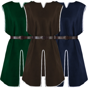 Robe ample à col rond pour homme, tunique médiévale, <span class=keywords><strong>costume</strong></span> médiéval pour homme, chemises vintage pour adultes - Product Image 1