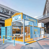 Boutique mobile conteneurisée de 10 pieds ou 20 pieds, boutique de fleurs, café, avec fenêtre pleine hauteur, points de vente de boissons, maison modulaire, kiosque