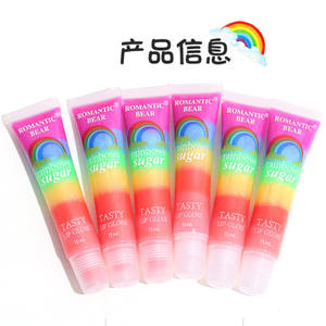 Rossetto arcobaleno colorato strappo labbra colore paillettes arcobaleno gelatina rossetto delizioso rossetto - Product Image 3