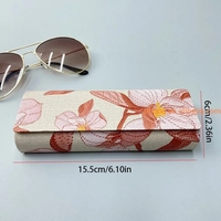 Prix usine femmes porte-lunettes de soleil avec aspiration magnétique lecture boîte en verre fleur impression oculaire boîte dure étui à lunettes