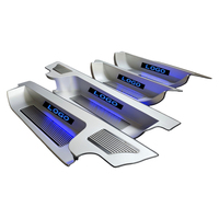 Pédale de bienvenue LED pour Alphard Vellfire Lexus LM MPV, plaque de seuil de porte coulissante centrale, pédale de bienvenue en alliage d'aluminium LED AH40