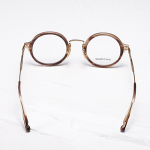 Lunettes de vue rondes à monture intégrale, monture marron unie, pour femmes, anti-UV, légères, correction de la vue - Product Image 5