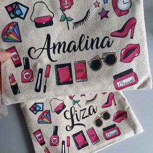 Wholesale Eco Friendly Custom Cotton Make up <b>Bags</b> Natural Cotton Blank Zipper Pouch Canvas Makeup <b>Cosmetic</b> <b>Bag</b> With Logo - Product Image 2
