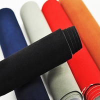 Rouleau de cuir synthétique auto-adhésif en PVC velours suédé de haute qualité 0,8 mm, imitation cuir, pour réparation d'intérieur de voiture