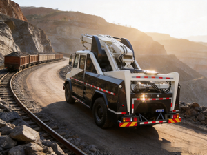 Nuovo <span class=keywords><strong>Camion</strong></span> Diesel Elettrico 6x4 per Posa Cavi con Bobina Idraulica per Operazioni Minerarie in Grande Cava Aperta, Alta Capacità di Carico - Product Image 6