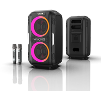 W-King T9PRO Haut-parleurs avec micros 120W Haut-parleur de fête Système de karaoké portable Haut-parleur DJ avec caisson de basses Haut-parleur de cinéma maison