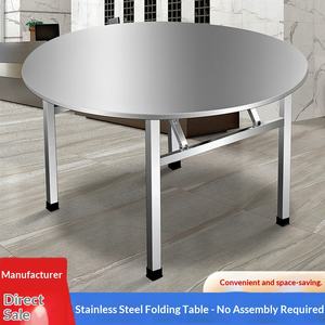 Table pliante en acier inoxydable <span class=keywords><strong>pour</strong></span> la maison, la <span class=keywords><strong>location</strong></span>, la salle à manger, les barbecues et les stands – Mobilier d'extérieur au design minimaliste - Product Image 5