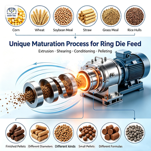 Ringmatrizen-Pelletmühle zum Fabrikpreis, 1-2 TPH für Geflügel- und Wildtierfutter, mit Langlebiger Matrize und Hoher Lebensdauer - Product Image 2