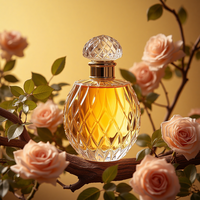 Bouteille de parfum de luxe en verre transparente OEM de haute qualité vide 30ml 50ml 100ml tailles avec boîte pour crème de soin de la peau crème pour le visage