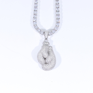 Vente directe d'usine, pendentif pour homme en argent sterling 925 populaire, diamant moissanite VVS, hip hop - Product Image 3