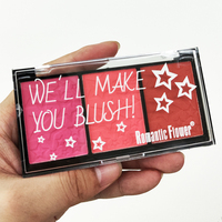 Maquillage 3 Couleurs Blush Mat Plateau Rouge Naturel Orange Rose Mode Poudre Compacte Blush Palette